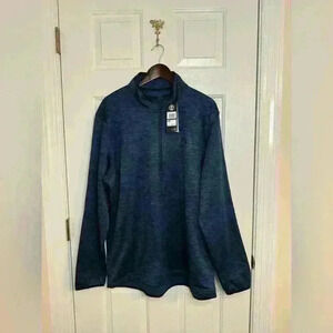 Under Armour sweatshirt 2XL NWT blue loose pull over 1/4 zip